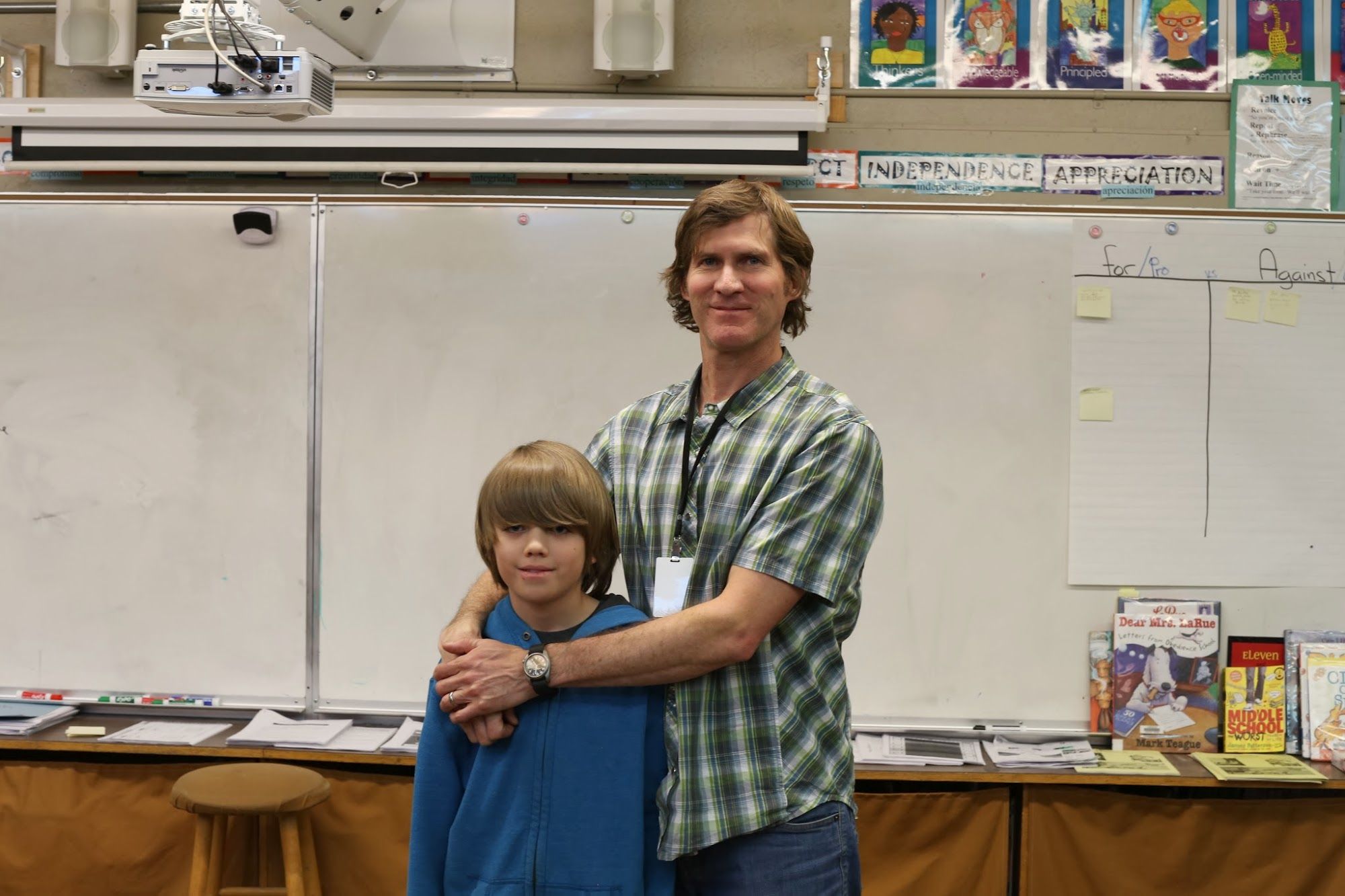 Our son with his incredible teacher.